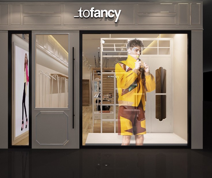 PG电子智慧显示屏门店橱窗LED透明屏展示